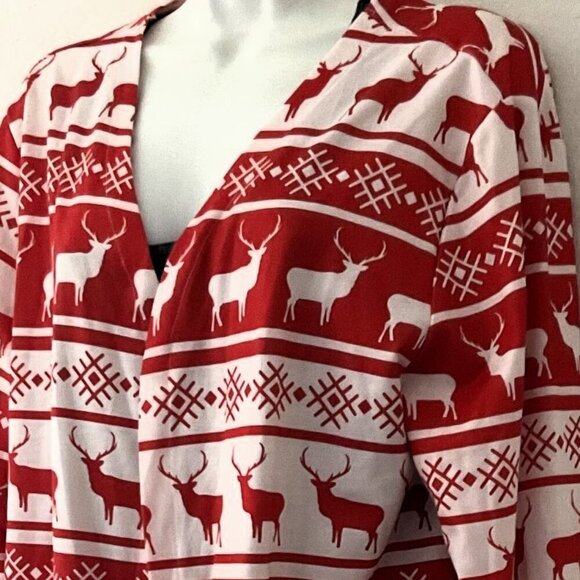 EMILY ROSE  REINDEER OPEN FRONT CHRISTMAS CARGIAN LIKE NEW - Picture 7 of 13